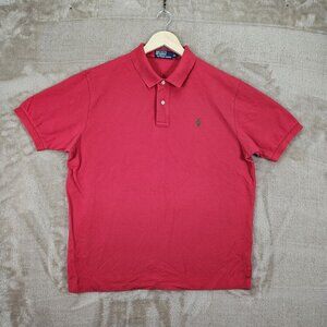Polo Ralph Lauren Golf Polo Shirt Men's Size XL Green Pony Logo Short Sleeve Red